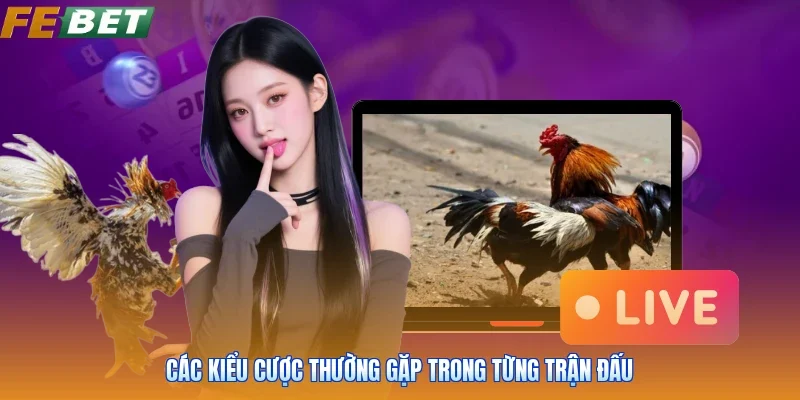 Các kiểu cược thường gặp trong từng trận đấu