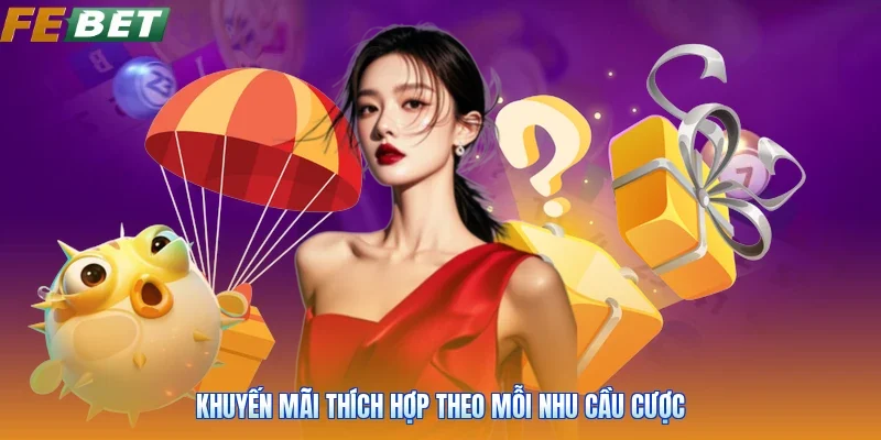 Khuyến mãi thích hợp theo mỗi nhu cầu cược