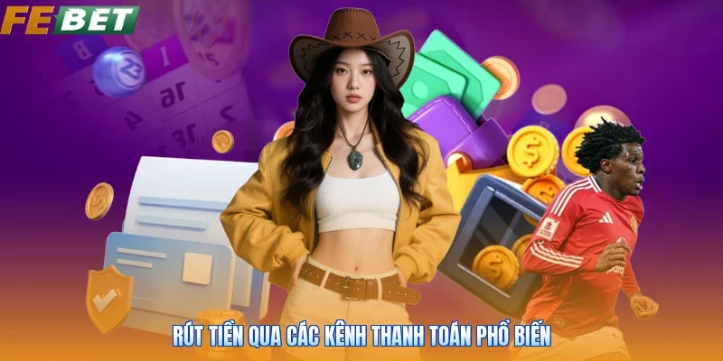 Rút tiền qua các kênh thanh toán phổ biến